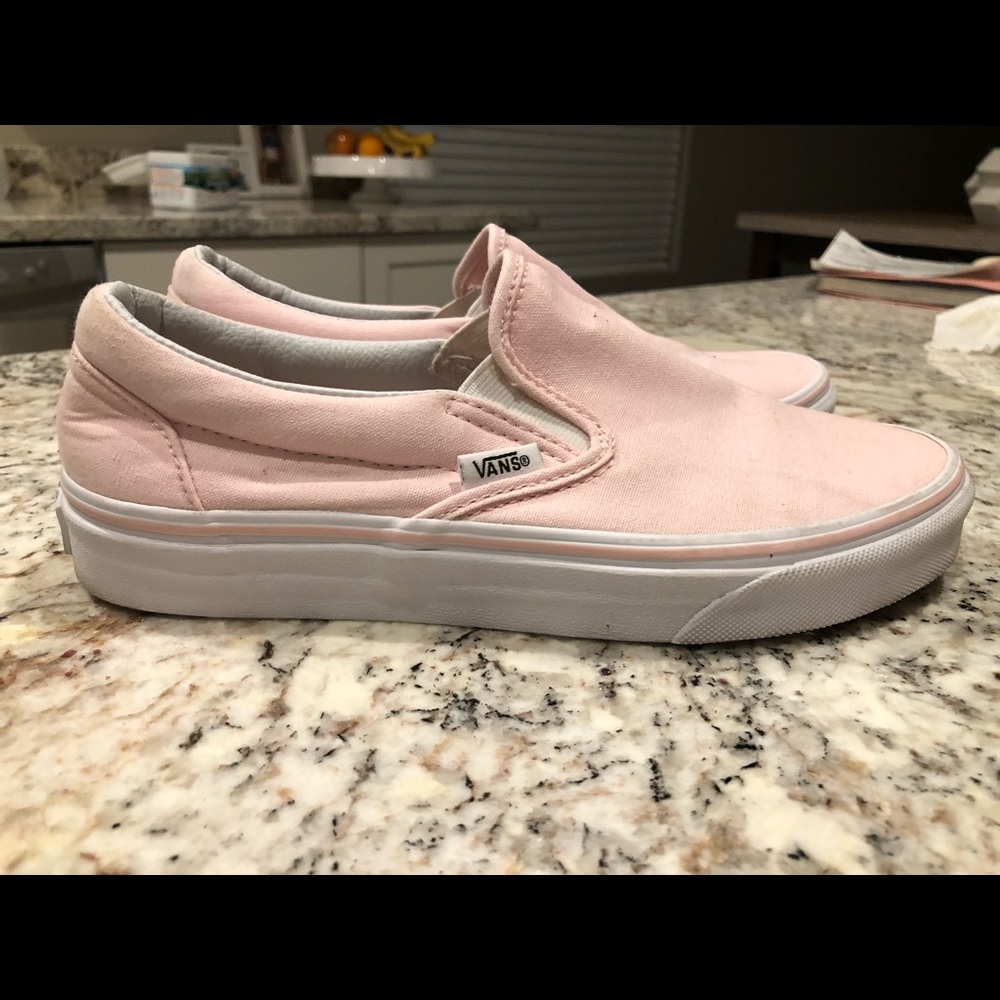 Like New, Baby Pink Vans Classic Slip Ons